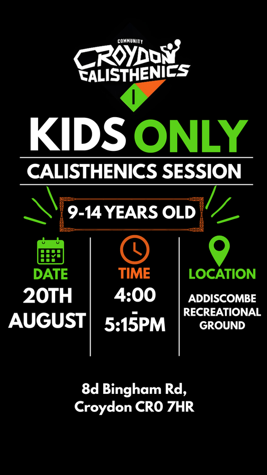 (9-14Y ONLY) Kids Only Session - Addiscombe (4:00PM - 5:15PM) 20th August